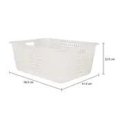 CESTO 56 CM X 41 CM X 22 CM BLEACH ONE - BRANCO TRANSLUCIDO - Foto 9