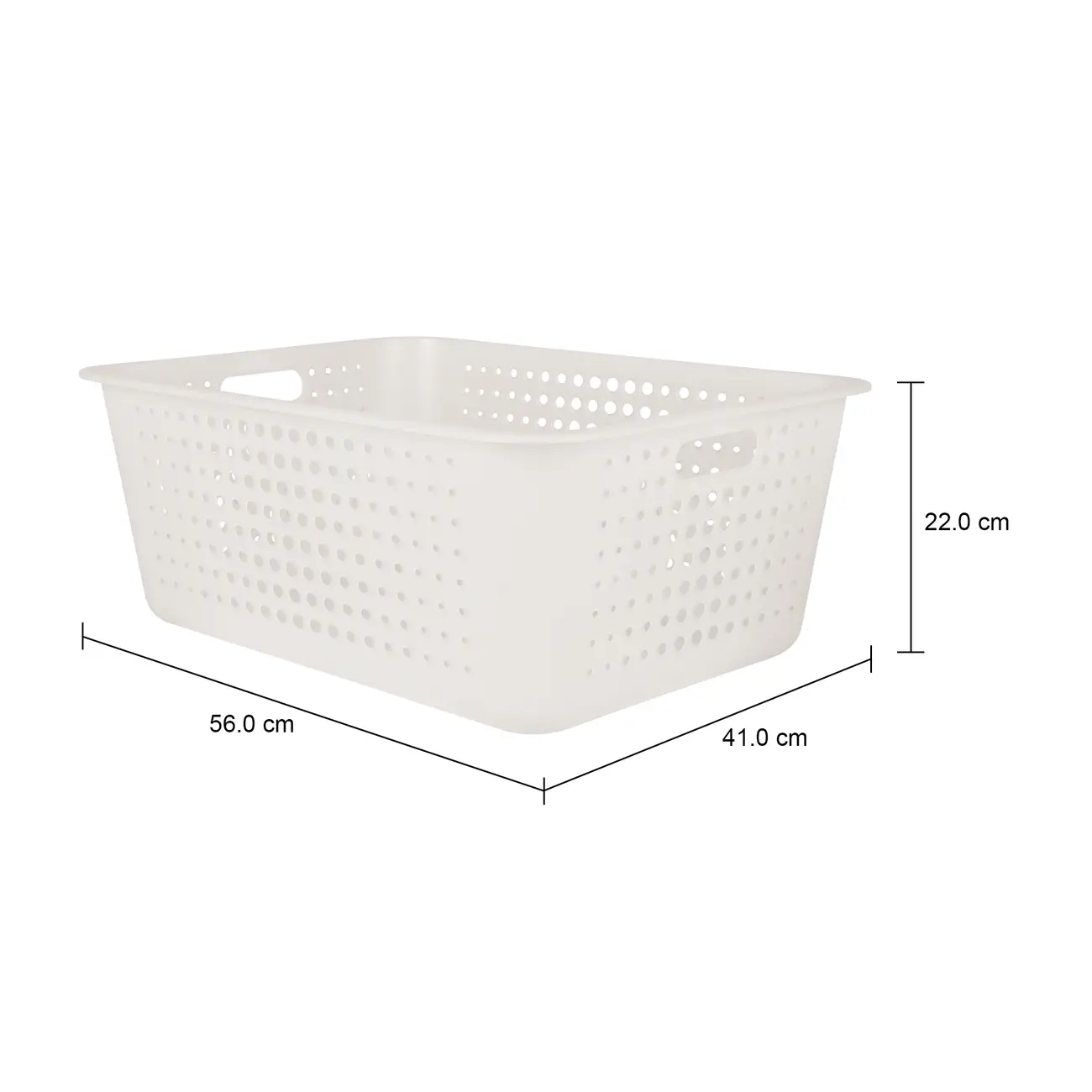 CESTO 56 CM X 41 CM X 22 CM BLEACH ONE - BRANCO TRANSLUCIDO - Foto 9