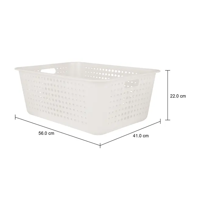 CESTO 56 CM X 41 CM X 22 CM BLEACH ONE - BRANCO TRANSLUCIDO - Foto 9