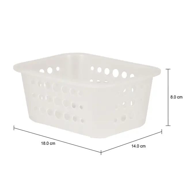 CESTO 18 CM X 14 CM X 8 CM BLEACH ONE - BRANCO TRANSLUCIDO - Foto 9
