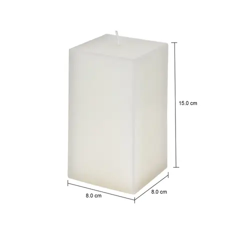 Imagem com medidas do produto VELA 15 CM X 8 CM AURA