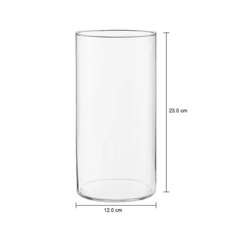 Imagem com medidas do produto VASO 23 CM TUBI MAX