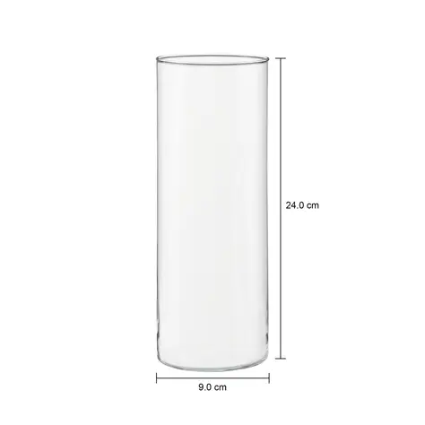 Imagem com medidas do produto VASO 24 CM TUBI X