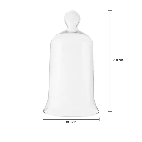 Imagem com medidas do produto REDOMA 33 CM BELLA