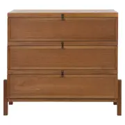 CÔMODA 3 GAVETAS 1,02 M X 42 CM PAMPA - NOZES/OURO VELHO - Foto 1