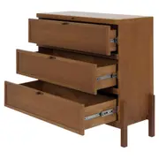 CÔMODA 3 GAVETAS 1,02 M X 42 CM PAMPA - NOZES/OURO VELHO - Foto 3