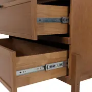 CÔMODA 3 GAVETAS 1,02 M X 42 CM PAMPA - NOZES/OURO VELHO - Foto 6