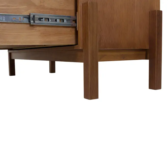 CÔMODA 3 GAVETAS 1,02 M X 42 CM PAMPA - NOZES/OURO VELHO - Foto 7