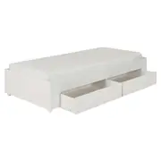 CAMA DE SOLTEIRO COM 2 GAVETAS 88 CM NORAH - BRANCO - Foto 2
