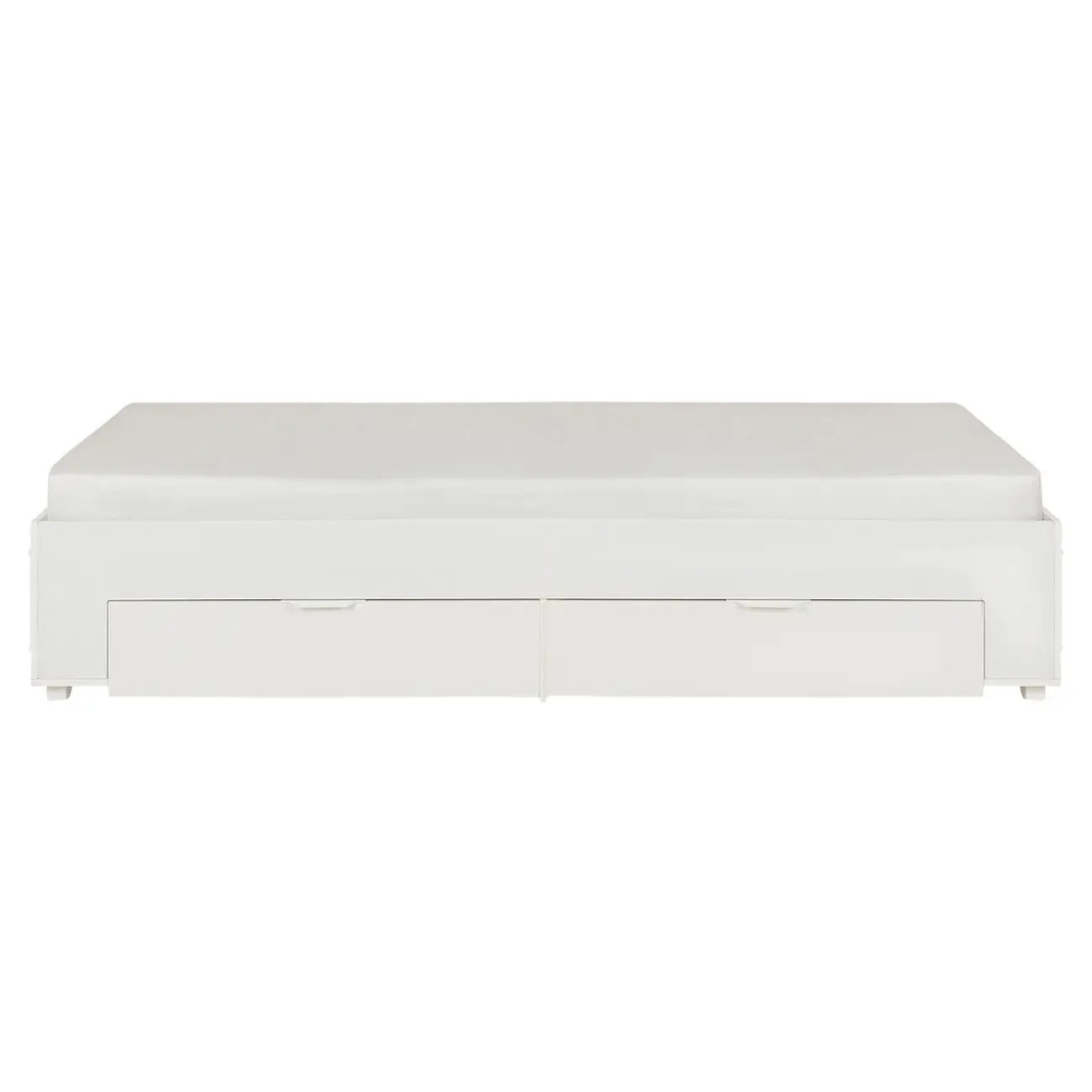 CAMA DE SOLTEIRO COM 2 GAVETAS 88 CM NORAH - BRANCO - Foto 3