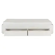 CAMA DE SOLTEIRO COM 2 GAVETAS 88 CM NORAH - BRANCO - Foto 4