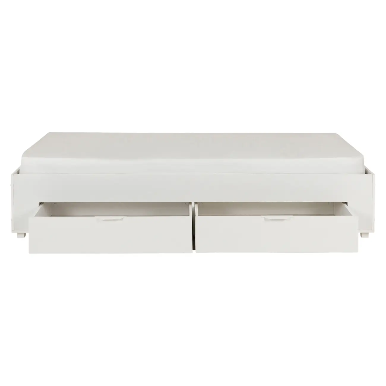 CAMA DE SOLTEIRO COM 2 GAVETAS 88 CM NORAH - BRANCO - Foto 4