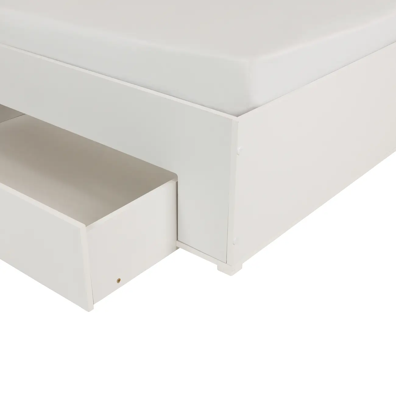 CAMA DE SOLTEIRO COM 2 GAVETAS 88 CM NORAH - BRANCO - Foto 6