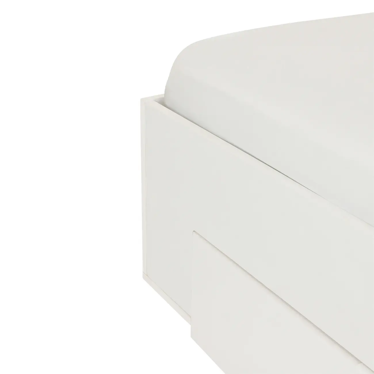 CAMA DE SOLTEIRO COM 2 GAVETAS 88 CM NORAH - BRANCO - Foto 7