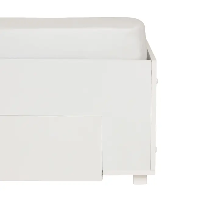 CAMA DE SOLTEIRO COM 2 GAVETAS 88 CM NORAH - BRANCO - Foto 9
