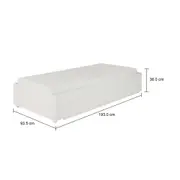 CAMA DE SOLTEIRO COM 2 GAVETAS 88 CM NORAH - BRANCO - Foto 10