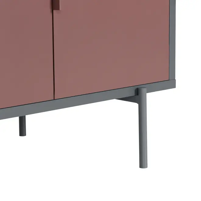 FOSTER RACK 3 PORTAS/ 1 GAVETA 1,80 M X 39 CM - GRAFITE/RUBY MOCHA - Foto 8