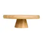 PRATO PARA BOLO COM PÉ 18 CM BAMBOO - NATURAL - Foto 2