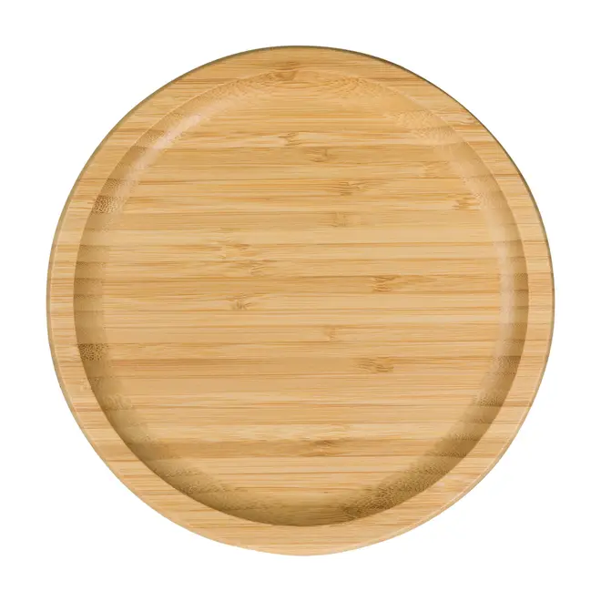 PRATO PARA BOLO COM PÉ 18 CM BAMBOO - NATURAL - Foto 3