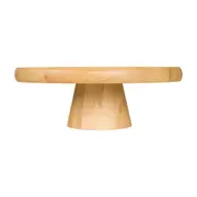 PRATO PARA BOLO COM PÉ 20 CM BAMBOO - NATURAL - Foto 2