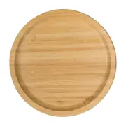 PRATO PARA BOLO COM PÉ 20 CM BAMBOO - NATURAL - Foto 3