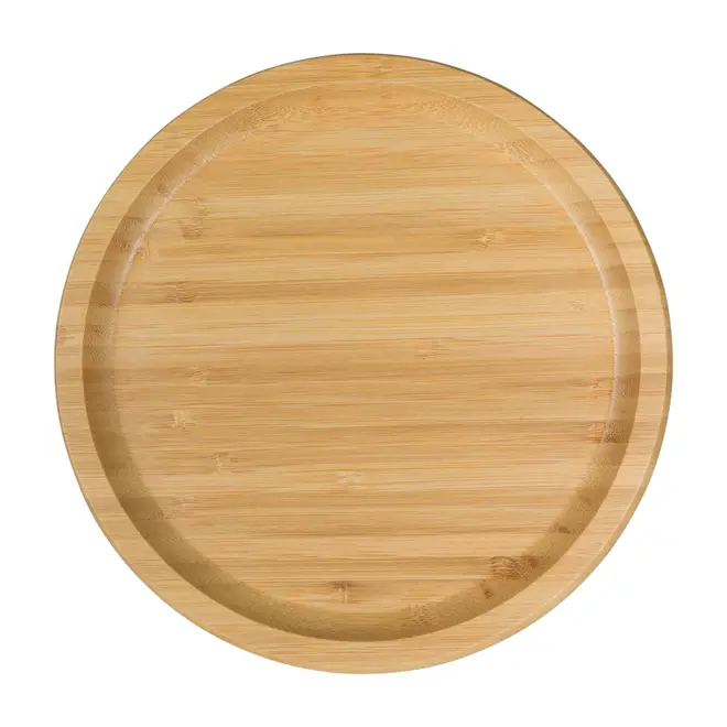 PRATO PARA BOLO COM PÉ 20 CM BAMBOO - NATURAL - Foto 3