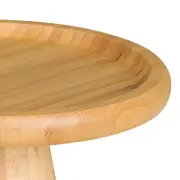 PRATO PARA BOLO COM PÉ 20 CM BAMBOO - NATURAL - Foto 4