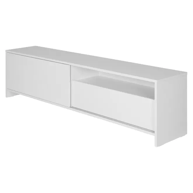 RACK 1 PORTA DE CORRER/ 1 GAVETA 1,80 M X 36 CM BALTIMORE - BRANCO/BRANCO - Foto 2