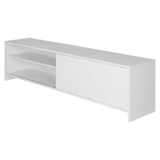 RACK 1 PORTA DE CORRER/ 1 GAVETA 1,80 M X 36 CM BALTIMORE - BRANCO/BRANCO - Foto 4