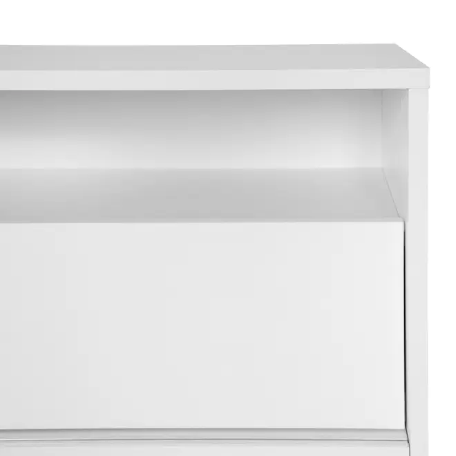 RACK 1 PORTA DE CORRER/ 1 GAVETA 1,80 M X 36 CM BALTIMORE - BRANCO/BRANCO - Foto 10
