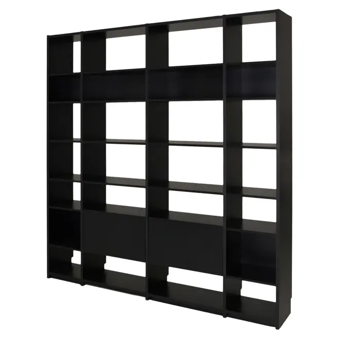 ESTANTE 2 PORTAS BASCULANTES 2,20 M X 2,35 M LITERARY - PRETO - Foto 2