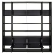 ESTANTE 2 PORTAS BASCULANTES 2,20 M X 2,35 M LITERARY - PRETO - Foto 3