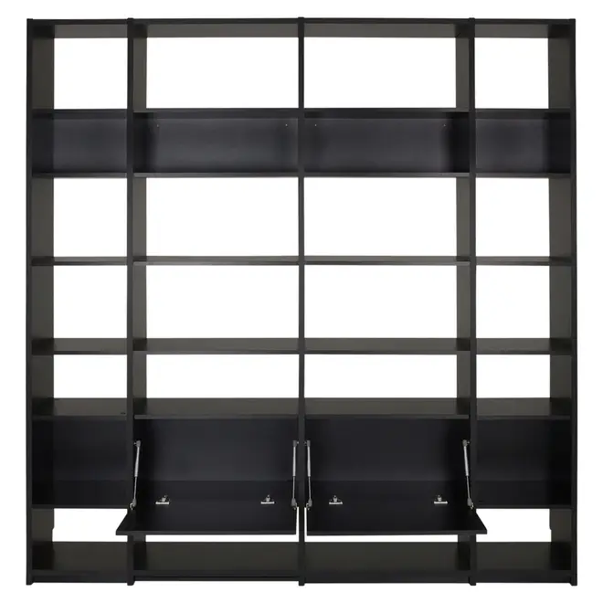 ESTANTE 2 PORTAS BASCULANTES 2,20 M X 2,35 M LITERARY - PRETO - Foto 3