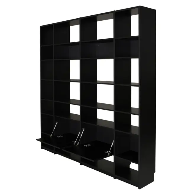 ESTANTE 2 PORTAS BASCULANTES 2,20 M X 2,35 M LITERARY - PRETO - Foto 4