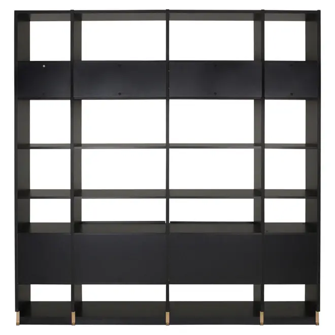 ESTANTE 2 PORTAS BASCULANTES 2,20 M X 2,35 M LITERARY - PRETO - Foto 6