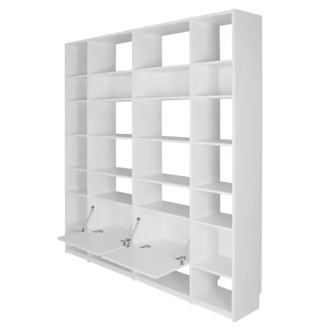 ESTANTE 2 PORTAS BASCULANTES 2,20 M X 2,35 M LITERARY - BRANCO - Foto 4