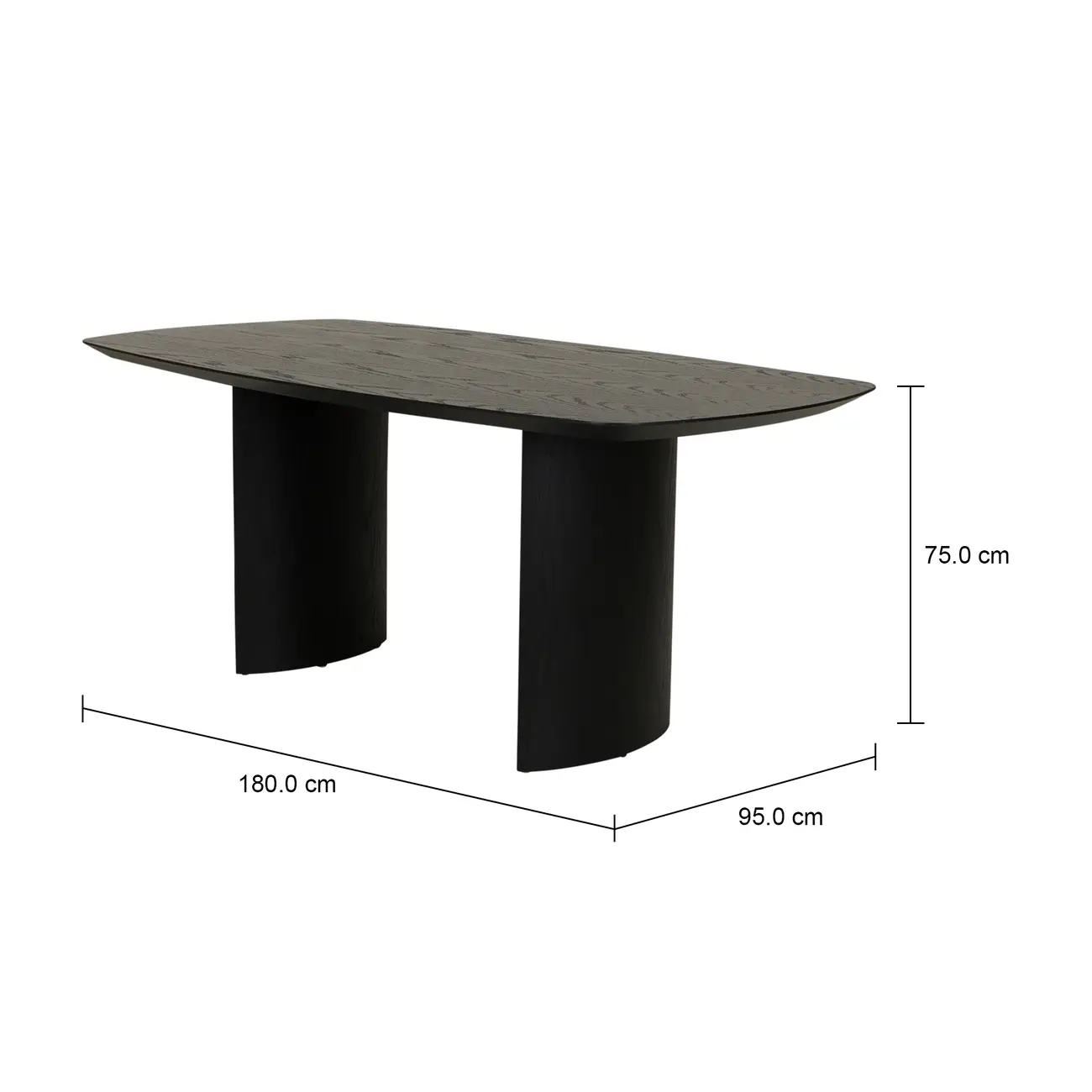 MESA DE JANTAR 1,80 M X 95 CM BANQUET - EBANIZADO - Foto 5