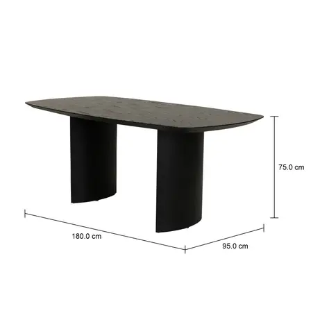 Imagem com medidas do produto MESA DE JANTAR 1,80 M X 95 CM BANQUET