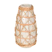 VASO 20 CM KAMBA KWA - BRANCO/TERRA - Foto 1