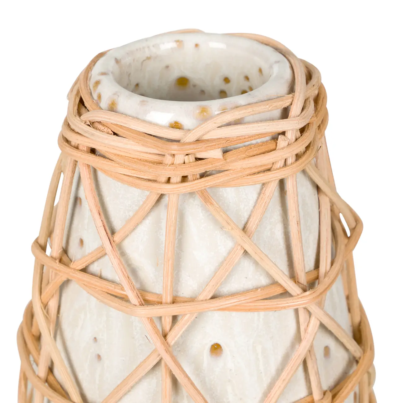 VASO 20 CM KAMBA KWA - BRANCO/TERRA - Foto 2
