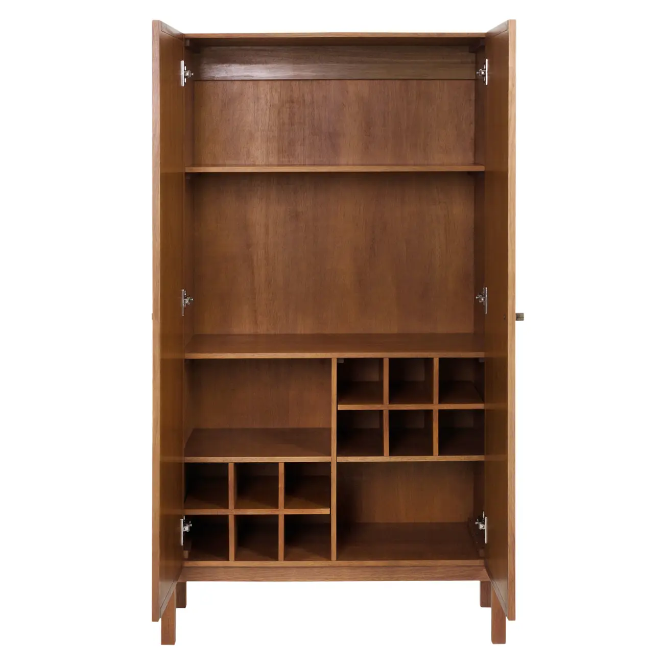 BUFFET/ARMÁRIO 2 PORTAS 87 CM X 1,52 M PAMPA - NOZES/OURO VELHO - Foto 3