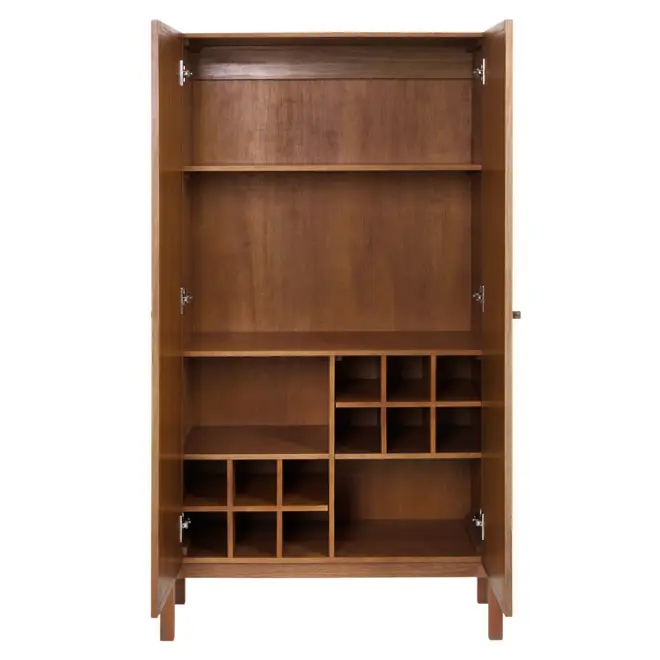 BUFFET/ARMÁRIO 2 PORTAS 87 CM X 1,52 M PAMPA - NOZES/OURO VELHO - Foto 3