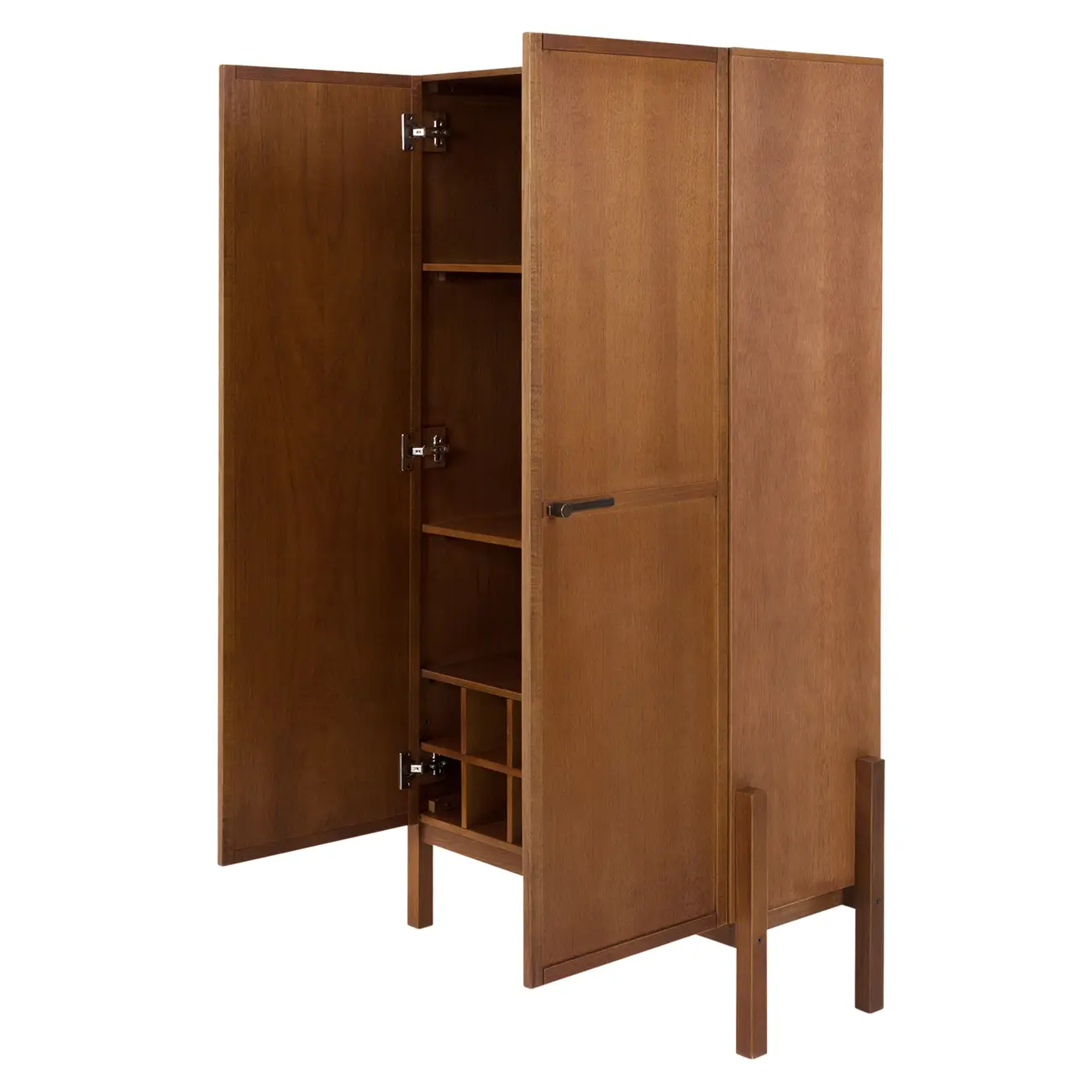 BUFFET/ARMÁRIO 2 PORTAS 87 CM X 1,52 M PAMPA - NOZES/OURO VELHO - Foto 4