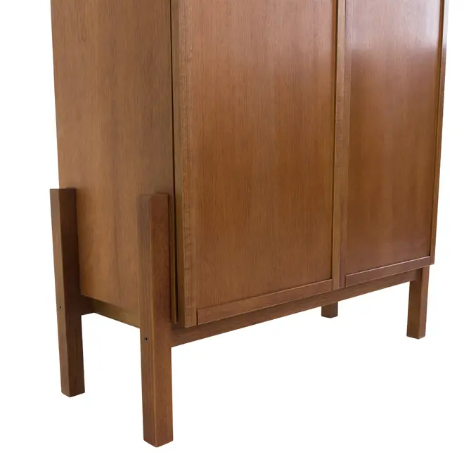 BUFFET/ARMÁRIO 2 PORTAS 87 CM X 1,52 M PAMPA - NOZES/OURO VELHO - Foto 9