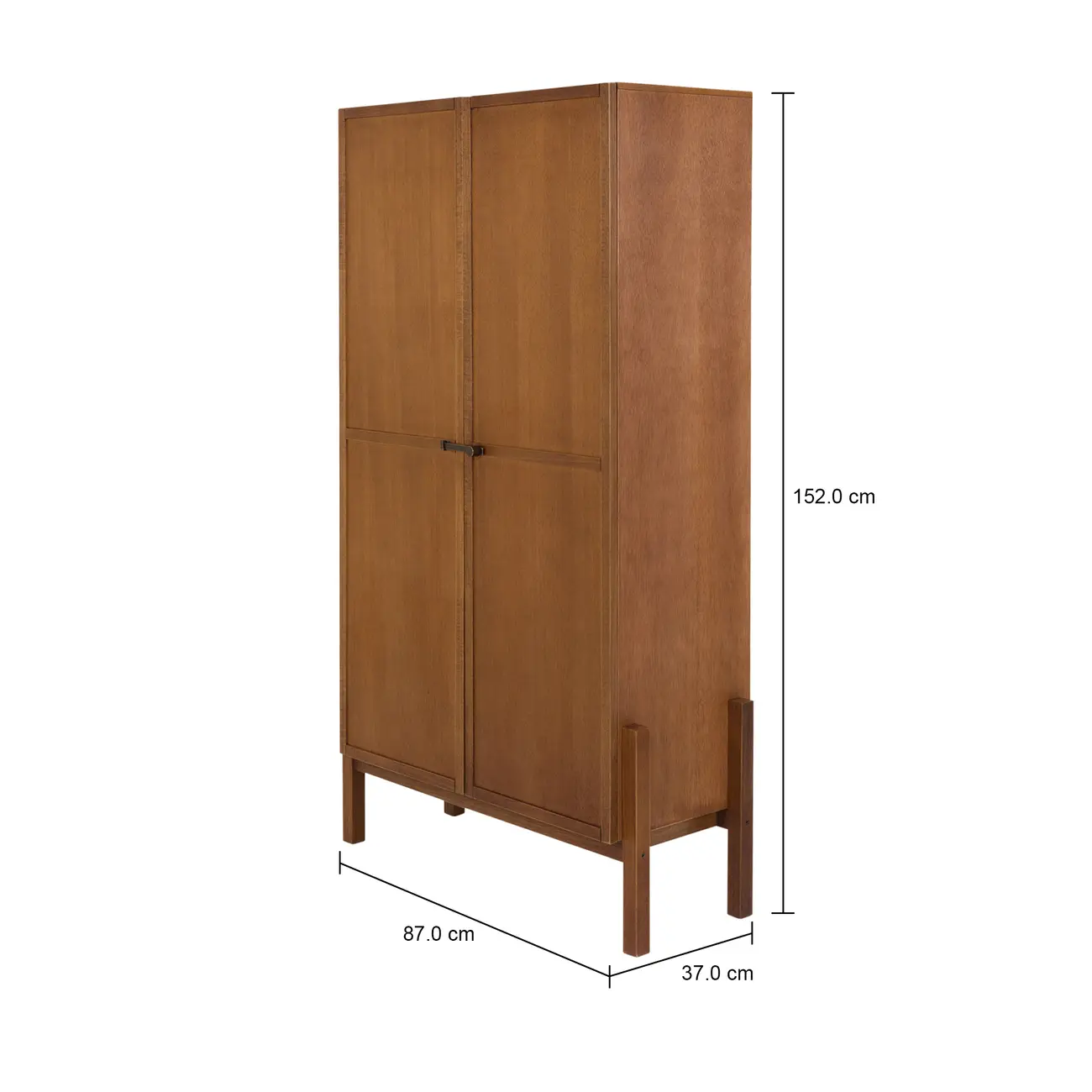 BUFFET/ARMÁRIO 2 PORTAS 87 CM X 1,52 M PAMPA - NOZES/OURO VELHO - Foto 15