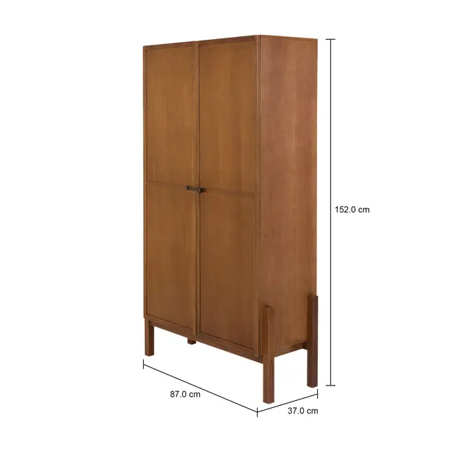 BUFFET/ARMÁRIO 2 PORTAS 87 CM X 1,52 M PAMPA - NOZES/OURO VELHO - Foto 15