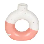 VASO 16 CM DUNI CIRCLE - BRANCO/MELÃO - Foto 1