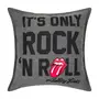 CAPA DE ALMOFADA 44 CM X 44 CM ONLY ROCK 'N' ROLL - KONKRET/PRETO - Foto 1