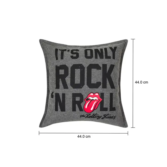 CAPA DE ALMOFADA 44 CM X 44 CM ONLY ROCK 'N' ROLL - KONKRET/PRETO - Foto 4