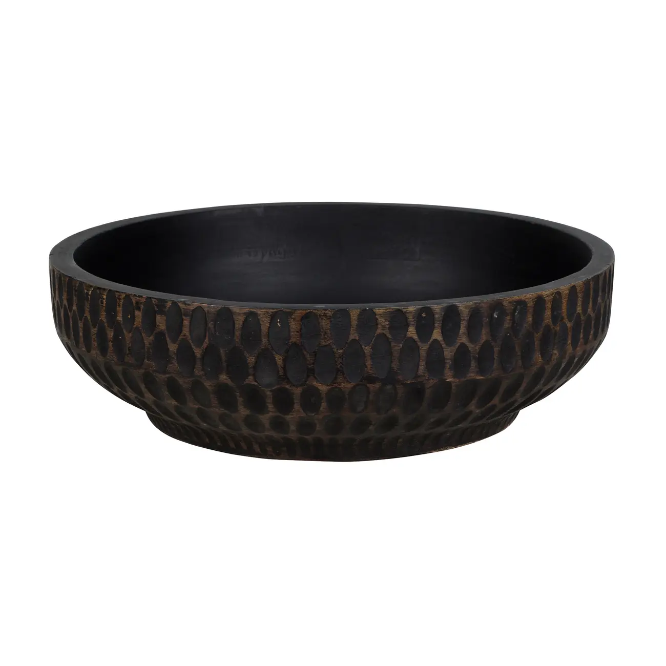 CENTRO DE MESA 34 CM TAZAMA - PRETO DESGASTADO - Foto 1